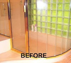 tired of cleaning your glass shower, bathroom ideas