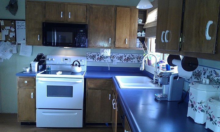 remodeling kitchen up to date to modern, diy, kitchen backsplash, kitchen design, When we moved in 11 years ago there was not much of kitchen so remodel with as cheaply Used some of the old cabinets As the years goes on the kitchen became not assesible for me