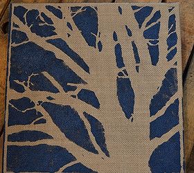 diy burlap canvas painting, crafts, painting, The finished product