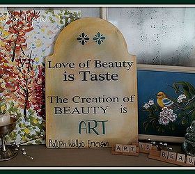 come on over and see how i how i made this fun little sign the creation of beauty is, crafts, home decor