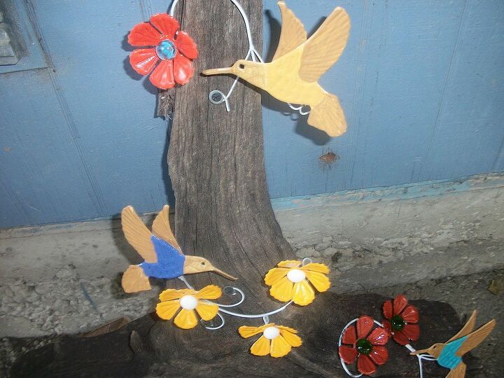 hummingbirds, crafts, woodworking projects, Closer look of the hummingbirds