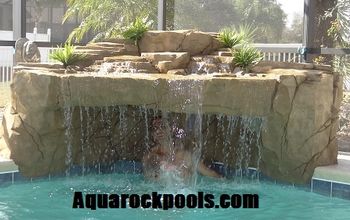 New swimming pool waterfalls hand carve and natural
