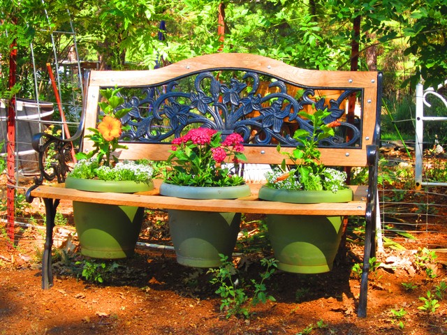 new life for old park bench, diy, gardening, painted furniture, pallet, repurposing upcycling, woodworking projects