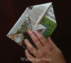 origami paper seedling pots from newspaper, Now repeat the process again fold each corner so that the points meet in the center