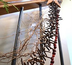 make a rustic grapevine pinecone christmas garland for free, christmas decorations, seasonal holiday decor, No grapevine No worries Using different branches will offer a different result I found a bundle at a thrift store and cut them to size on a miter saw with this version