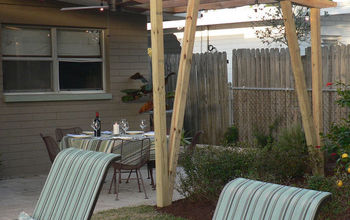 Here are some photos of the recently completed pergola in my back yard.