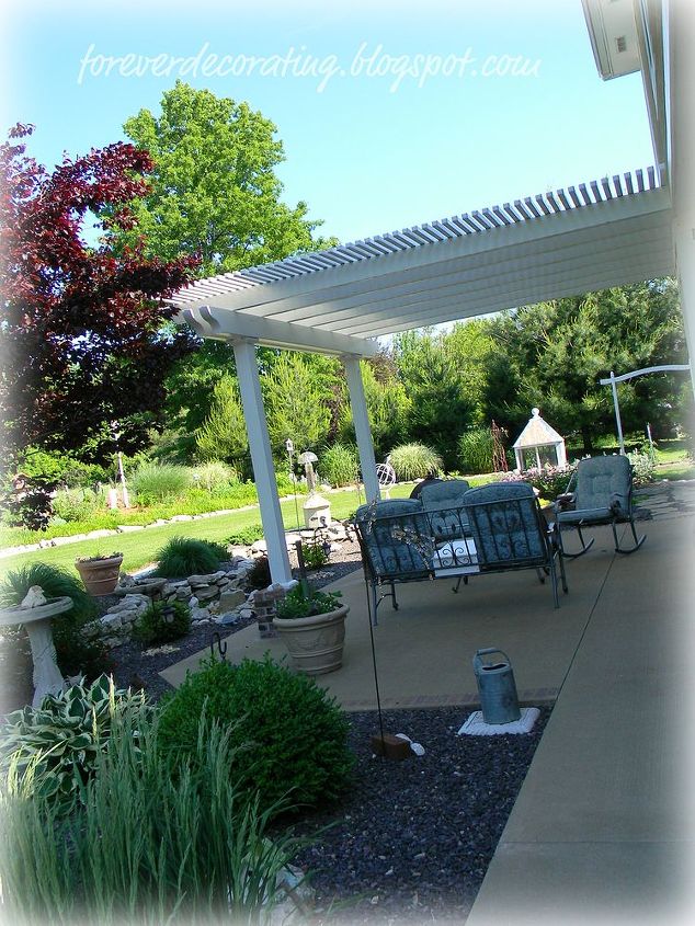 my pergola on my backyard patio, curb appeal, outdoor living, patio