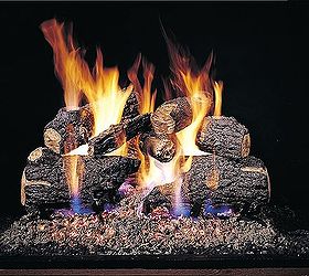 peterson real fyre gas logs these are a great addition to a standard wood burning, fireplaces mantels, home decor, hvac, living room ideas, Peterson Real Fyre gas logs these are a great addition to a standard wood burning fireplace
