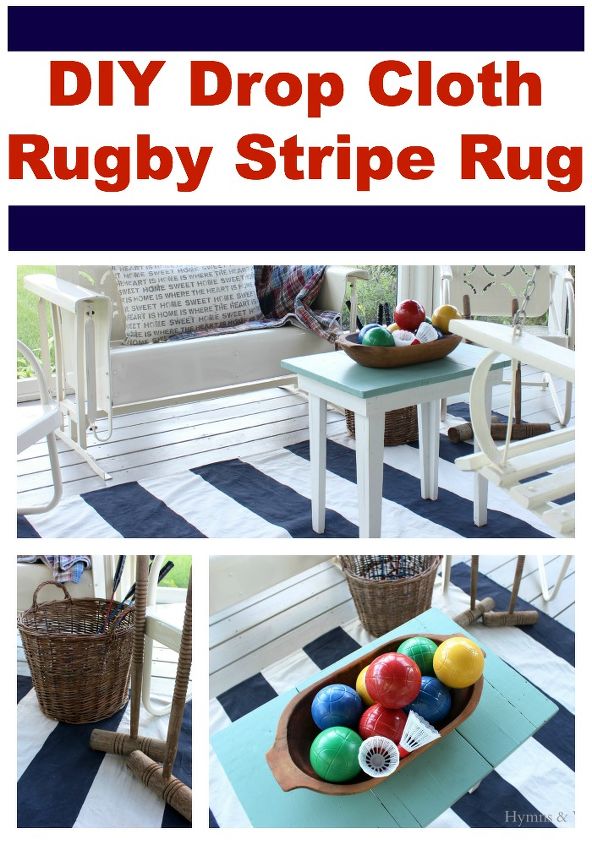 alfombra de rayas de rugby diy