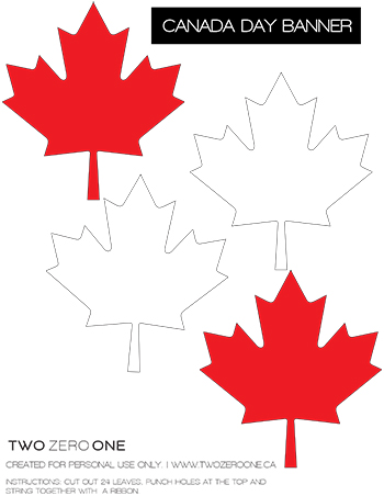 canada day printable, crafts, Canada Day banner to download the file