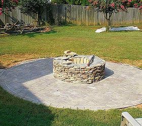 down home southern firepit, concrete masonry, diy, how to, outdoor living, Almost done
