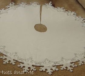 snowflake tree skirt diy, crafts, seasonal holiday decor, to make an awesome snowflake tree skirt that will compliment any decorative holiday scheme