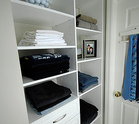 men s master closet renovation, closet, shelving ideas, Here s a view from the back of the closet