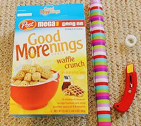 make magazine holder from a cereal box, crafts, repurposing upcycling