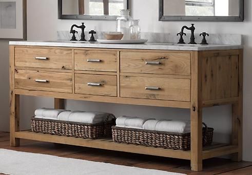 reclaimed wood bathroom vanity