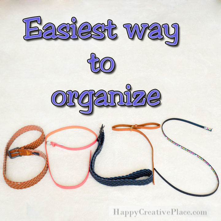 easiest way to organize belts, organizing