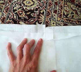 sewing pinch pleat panels, crafts, home decor, Sew 2 widths of your choice of fabric together and press open the seams Lay the lining and panel fabric wrong side together and sew together on the top edge