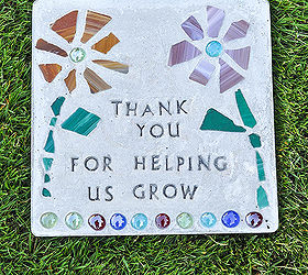 a stepping stone for someone special, concrete masonry, crafts, flowers, gardening