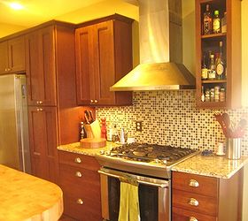 bungalow kitchen remodel, home improvement, kitchen backsplash, kitchen design, kitchen island, I have the perfect amount of counter space around my range and it s definitely the most used spot in the kitchen