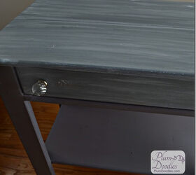 farmhouse table makeover at plum doodles, painted furniture, Sheila changes her mind about the drawer matching the top of the table and repaints the drawer to match the legs I think she made the right choice