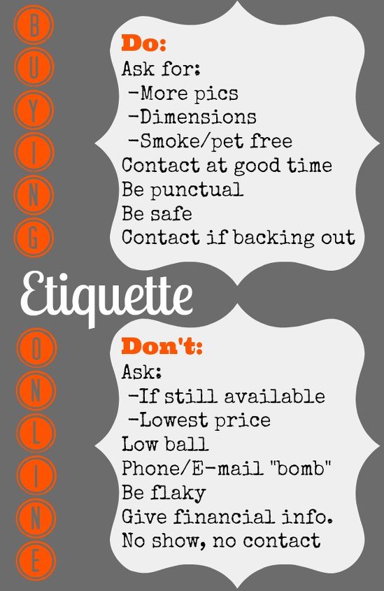 online buying etiquette tips for buying on craigslist