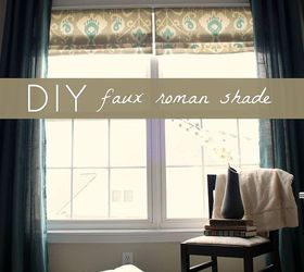 faux roman shade tutorial, crafts, window treatments, windows