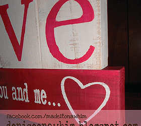 diy valentine decor from 2x4 scraps, chalk paint, crafts, seasonal holiday decor, valentines day ideas