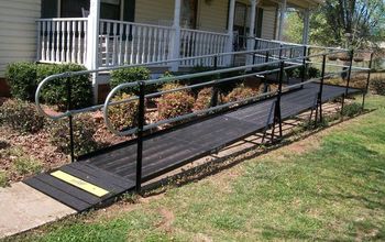 This is a "green" ramp made of recycled steel.  We also have recycled rubber thresholds and landings made from old…