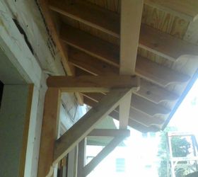 hello ya ll i apologize for delay of pictures of the custom garage i was, garages, home improvement, cedar milwork on site had rough beams delivered