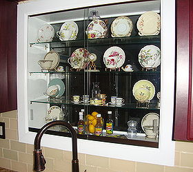 lighted kitchen window teacup and saucers curio cabinet, doors, home decor, kitchen design