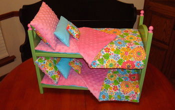My wife made the bedding and pillows for our Grand-daughter's American Girl Dolls.