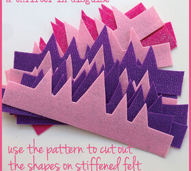 diy kids cozy party crowns, crafts, Cut out your pattern there s a PDF on my blog if that helps