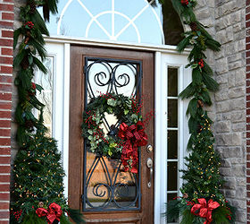 christmas front door and porch decor, christmas decorations, crafts, doors, seasonal holiday decor, wreaths