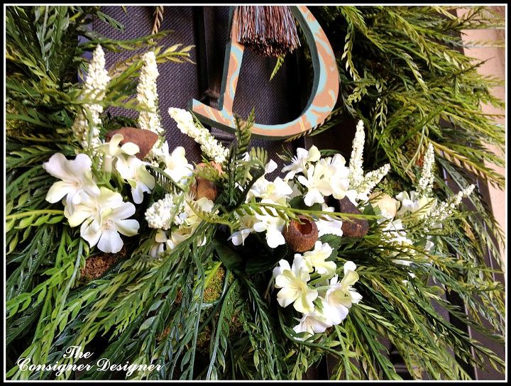 diy monogrammed wreath, crafts, wreaths