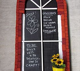 diy brick window chalkboard, chalkboard paint, crafts, home decor