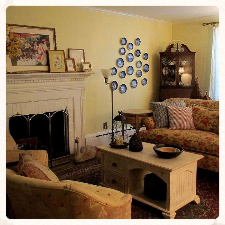 living room makeover grandma to grandeur, fireplaces mantels, home decor, living room ideas, cozy conversation grouping by the fireplace