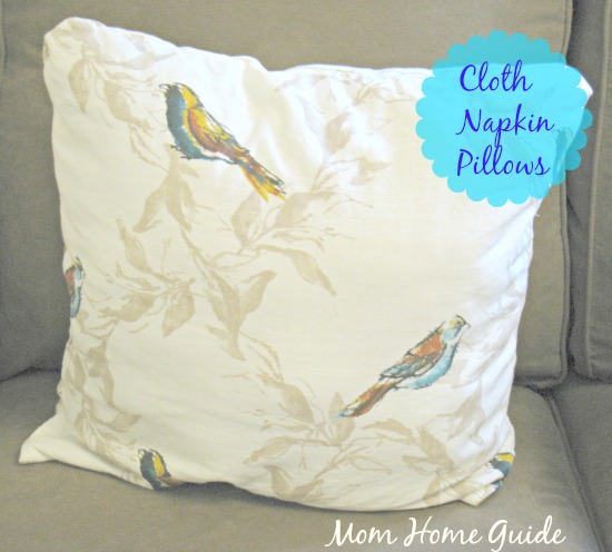 diy cloth napkin pillows for a new sofa, crafts, home decor, living room ideas, repurposing upcycling