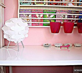 what can you do with 12 sq ft of space turns out quite a bit, bedroom ideas, cleaning tips, home decor, painted furniture, storage ideas, Plastic buckets hang from the bookcase and make a perfect place to store pens and pencils