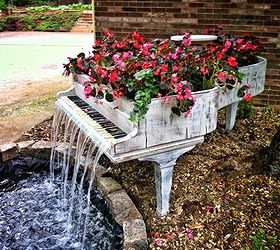 music in the garden, gardening, ponds water features, You can give a new life to that old and broken piano you have