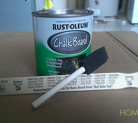 diy framed chalkboard, chalkboard paint, crafts, Painting up the board with chalkboard paint