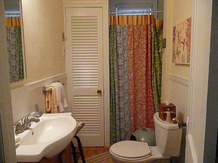 restored beach cottage bathroom, bathroom ideas, home decor, BEFORE this bath with it s awkward layout was not a room to brag about