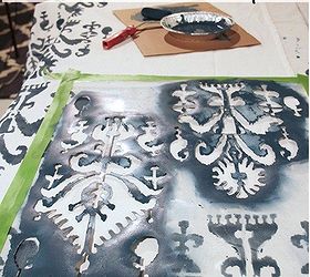 how to stencil drapes, crafts, painting
