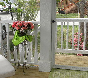 screen porch added to 1925 cottage, curb appeal, outdoor furniture, outdoor living, porches