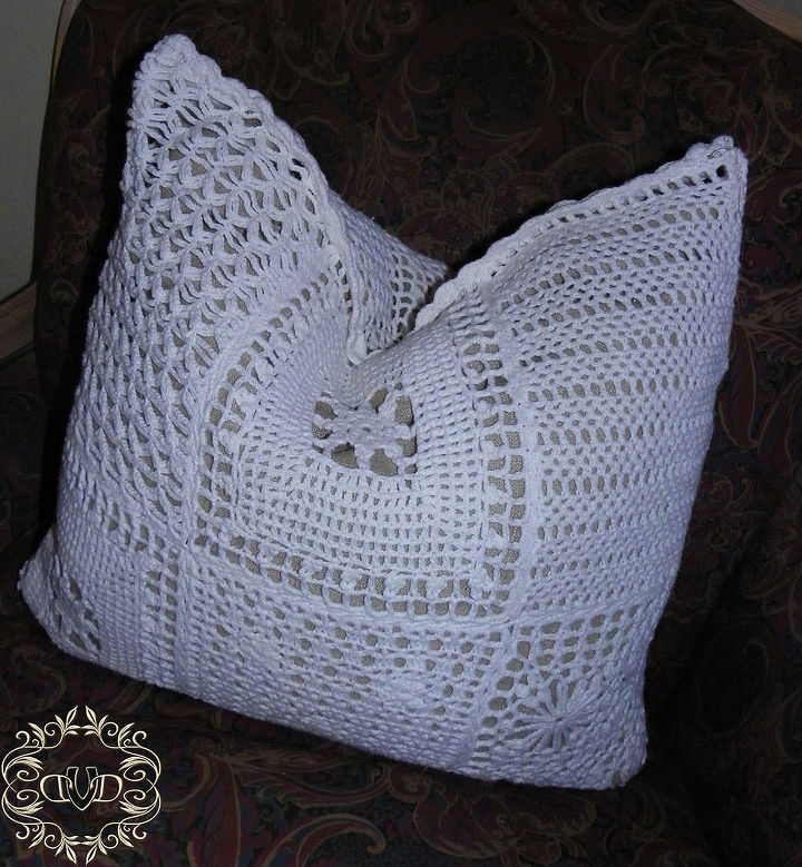 goodwill sweater and pillow, crafts