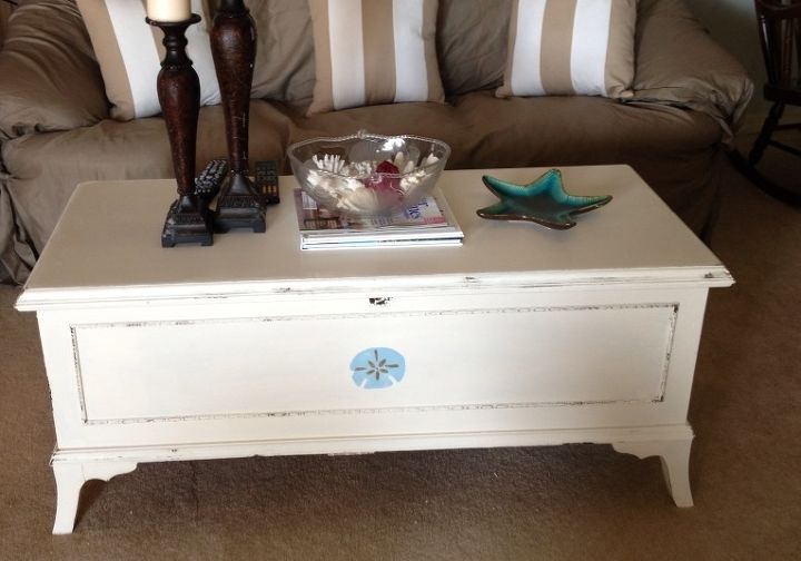 old dillingham cedar chest now beach cottage chic, painted furniture, AFTER pic