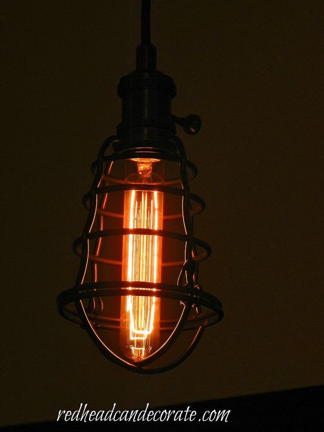 vintage light bulbs make the difference, lighting, Light fixture from Home Depot looks so cool with the tube vintage light bulb
