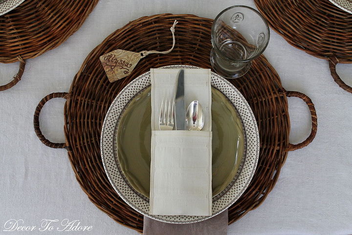 create an easy cutlery pocket, crafts, home decor