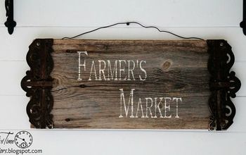 Repurposed Old Wood and Metal Into a Unique Sign!  #FarmhouseStyle