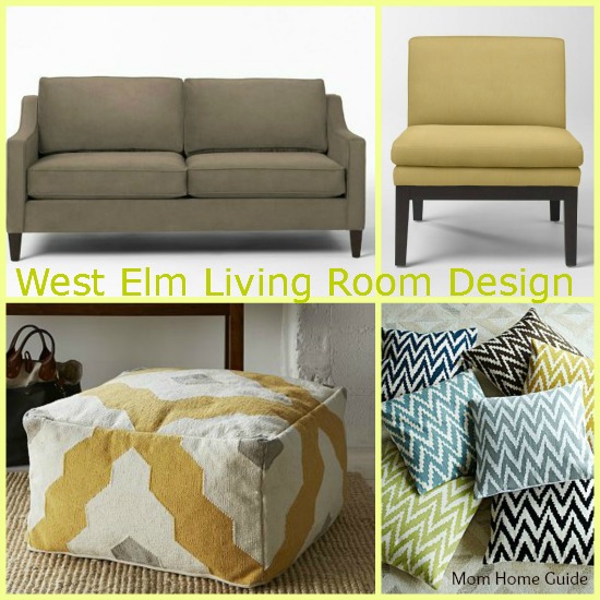 west elm gray yellow and brown living room design, home decor, living room ideas, painted furniture, West Elm living room design
