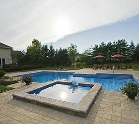 award winning design geometric pool with raised spa, outdoor living, patio, pool designs, spas, Pool With Raised Spa